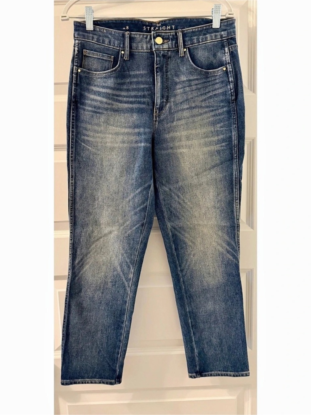 White House Black Market Slim Crop Jeans Blue Denim Size 8